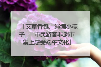 艾草香包、绳编小粽子……市民游客非遗市集上感受端午文化