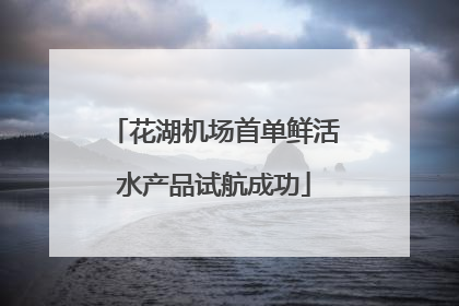 花湖机场首单鲜活水产品试航成功