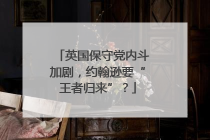 英国保守党内斗加剧，约翰逊要“王者归来”？