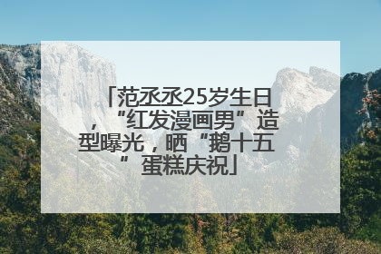 范丞丞25岁生日，“红发漫画男”造型曝光，晒“鹅十五”蛋糕庆祝