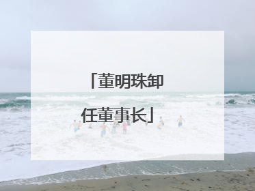 董明珠卸任董事长
