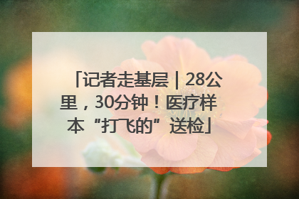 记者走基层｜28公里，30分钟！医疗样本“打飞的”送检