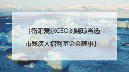 衡阳爱尔CEO刘晓琼当选市残疾人福利基金会理事