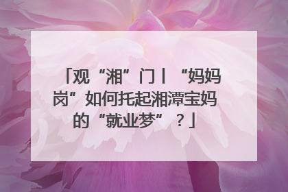 观“湘”门丨“妈妈岗”如何托起湘潭宝妈的“就业梦”？
