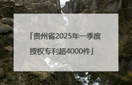 贵州省2025年一季度授权专利超4000件