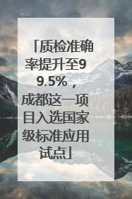 质检准确率提升至99.5%，成都这一项目入选国家级标准应用试点