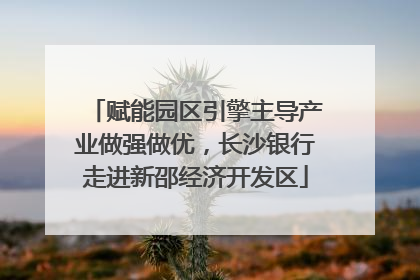 赋能园区引擎主导产业做强做优，长沙银行走进新邵经济开发区