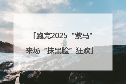跑完2025“紫马” 来场“抹黑脸”狂欢