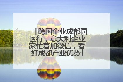 跨国企业成都园区行，意大利企业家忙着加微信，看好成都产业优势
