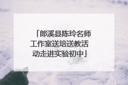 郎溪县陈玲名师工作室送培送教活动走进实验初中