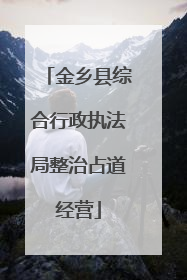 金乡县综合行政执法局整治占道经营