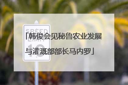 韩俊会见秘鲁农业发展与灌溉部部长马内罗
