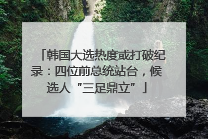 韩国大选热度或打破纪录：四位前总统站台，候选人“三足鼎立”