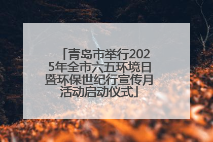青岛市举行2025年全市六五环境日暨环保世纪行宣传月活动启动仪式