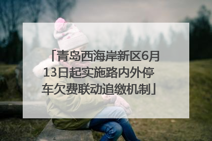 青岛西海岸新区6月13日起实施路内外停车欠费联动追缴机制