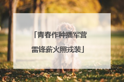 青春作种播军营 雷锋薪火照戎装