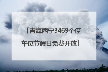 青海西宁3469个停车位节假日免费开放
