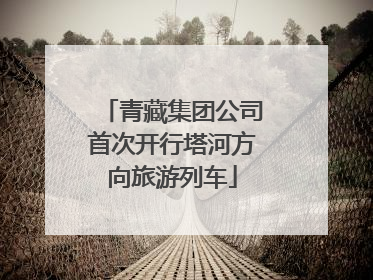青藏集团公司首次开行塔河方向旅游列车