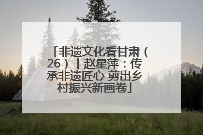 非遗文化看甘肃（26）丨赵星萍：传承非遗匠心 剪出乡村振兴新画卷