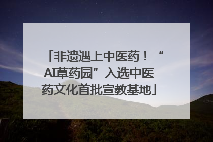 非遗遇上中医药！“AI草药园”入选中医药文化首批宣教基地