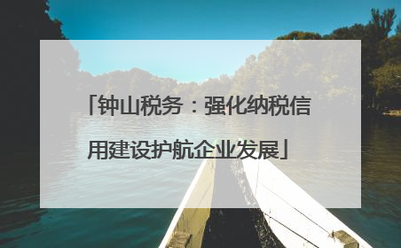 钟山税务：强化纳税信用建设护航企业发展