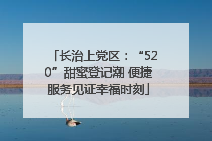 长治上党区：“520”甜蜜登记潮 便捷服务见证幸福时刻