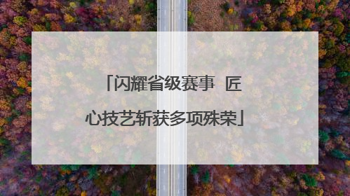 闪耀省级赛事  匠心技艺斩获多项殊荣
