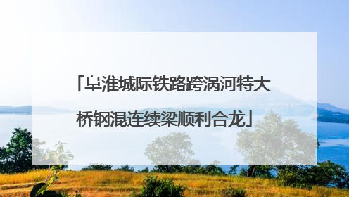 阜淮城际铁路跨涡河特大桥钢混连续梁顺利合龙
