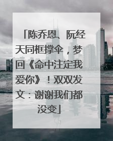 陈乔恩、阮经天同框撑伞，梦回《命中注定我爱你》！双双发文：谢谢我们都没变