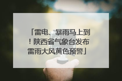 雷电、暴雨马上到！陕西省气象台发布雷雨大风黄色预警