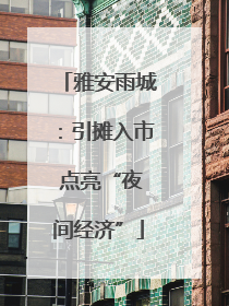 雅安雨城：引摊入市 点亮“夜间经济”