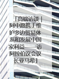 高端访谈｜阿中愿携手维护多边贸易体系和发展中国家利益——访阿拉伯议会议长亚马希