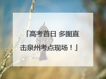 高考首日 多图直击泉州考点现场！