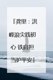 龚里：洪峰浪尖践初心 铁肩担当护平安