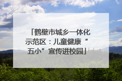 鹤壁市城乡一体化示范区：儿童健康“五小”宣传进校园