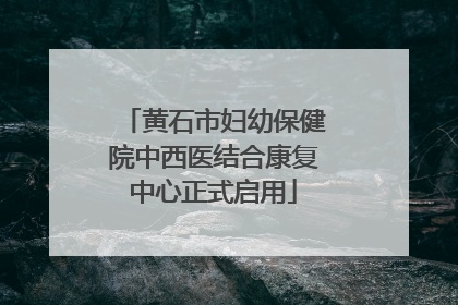 黄石市妇幼保健院中西医结合康复中心正式启用