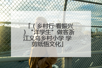 （乡村行·看振兴）“洋学生”做客浙江义乌乡村小学 学剪纸悟文化