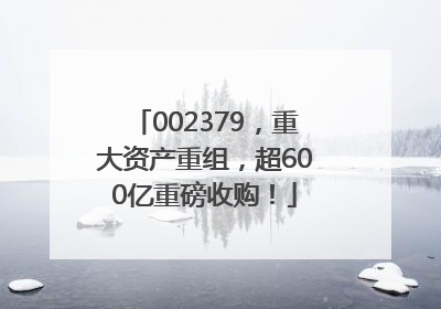 002379，重大资产重组，超600亿重磅收购！