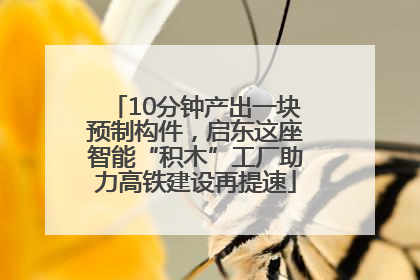 10分钟产出一块预制构件，启东这座智能“积木”工厂助力高铁建设再提速