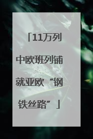 11万列中欧班列铺就亚欧“钢铁丝路”