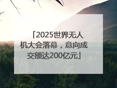 2025世界无人机大会落幕，意向成交额达200亿元