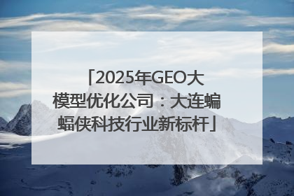 2025年GEO大模型优化公司：大连蝙蝠侠科技行业新标杆