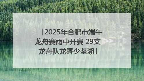 2025年合肥市端午龙舟赛雨中开赛 29支龙舟队龙舞少荃湖