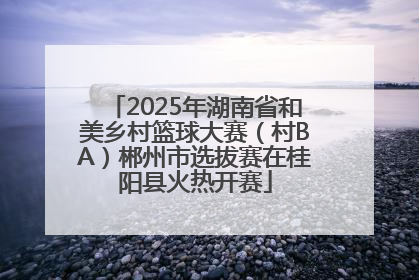 2025年湖南省和美乡村篮球大赛（村BA）郴州市选拔赛在桂阳县火热开赛