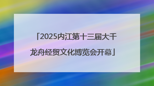 2025内江第十三届大千龙舟经贸文化博览会开幕