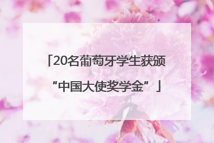 20名葡萄牙学生获颁“中国大使奖学金”