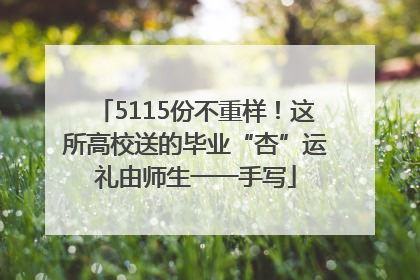 5115份不重样！这所高校送的毕业“杏”运礼由师生一一手写