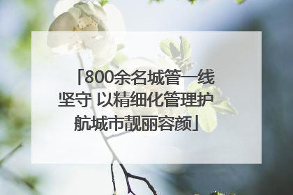 800余名城管一线坚守 以精细化管理护航城市靓丽容颜