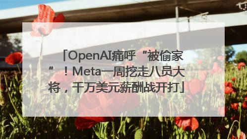 OpenAI痛呼“被偷家”！Meta一周挖走八员大将，千万美元薪酬战开打